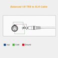 thumbnail image 3 of 3.5mm Trs Male To Xlr Male Wireless Receiver Output Mic Balanced Cable For Uwp V1/d11/for D2 0.14in Trs Cable, 3 of 5