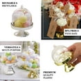 thumbnail image 4 of Efavormart 12 Pack - 3" Gold Mini Cupcake Cake Stand Favors, Candy Display Plate Stand With Dome for Wedding, Candy Jars, Birthday, Baby Shower Decorations, 4 of 11