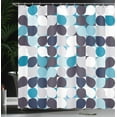 thumbnail image 4 of Ambesonne Abstract Shower Curtain, Retro Circles Squares, 69"Wx75"L, Brown Grey Teal White, 4 of 5