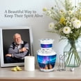 thumbnail image 4 of JAGASY Northern Lights Cremation Urn for Ashes Adult Male, Blue Small Urns for Human Ashes, Starry Sky Decorative Urns for Daughter, Mountain Miniature Keepsake Urn for Son, (3 Inch), 4 of 7