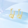 thumbnail image 2 of Arete Grande Dorado Encantador Bañado en Plata, 2 of 6