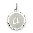 thumbnail image 1 of Pendentif Breloque Collier Monogramme Prénom Initiale Lettre A Délicat en Argent Sterling 925, 1 of 6