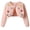 F# Light Pink, variant on HWJAD Long Sleeve 3D Flower Bolero Shrug for 1-14Y Girls Toddler Kids One Button Closure Cardigan Knit Sweater Cropped Cover Up Coat