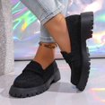 thumbnail image 5 of Viluyesy Loafers for Women Platform Slip On Chunky Sole Glitter Comfortable Casual Dress Shoes Lug Sole Everyday Black Size 5.5, 5 of 9