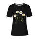 thumbnail image 3 of Tops de Ajuste Suelto para las Mujeres Sudadera Casual Impresa Manga Corta Cuello Redondo Superior, Poliéster, 3 of 4