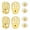 Golden Color, variant on 4 Pieces Grid Earlobe Support Anti Dropping Earring Backs Racket Shape Alloy for Droopy Ears and Stud Accessories