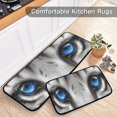 thumbnail image 6 of SKYSONIC White Tiger Blue Eyes Kitchen Mats Set of 2 Floor Runner Rug Anti Fatigue Non Slip Comfort Mat 19.7x27.6 Inch + 19.7x47.2 Inch for Living Room Laundry Room Hallway, 6 of 7