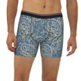 thumbnail image 2 of Men'S Boxer Briefs, Paisley Print No.J97 Soft And Breathable Mens Underwear Boxer Briefs With Widen Waist, 2 of 2