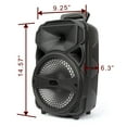 thumbnail image 5 of Dazone Bluetooth Speaker, Portable Wireless LED Speaker 8" with FM Radio/USB/SD Slot/Karaoke(with Mic, Remote Control), 5 of 13