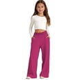 thumbnail image 4 of Kids Boys Sweatpants Elastic Waist Jogger Sweatpants with Pockets Boys Solid Pants Pink Sweatpants Girls Kids Spring Fall Sweatpants 9-10 Years, 4 of 5