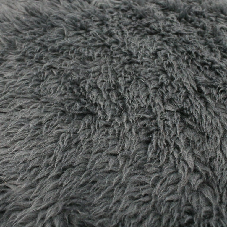  60'' Wide Faux Fur Luxury Shag Grey Gray Fabric By the Yard :  Arts, Crafts & Sewing