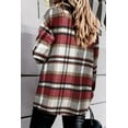 thumbnail image 4 of KISSMODA Women's Plaid Jacket Long Sleeve Coat Tops Casual Loose Streetwear Single Breasted Turn Down Collar Jacket Tops, 4 of 8