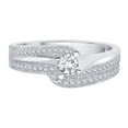 thumbnail image 2 of KATARINA 14K White Gold 1/3 cttw Diamond Bridal Engagement Ring Set (G-H, SI2-I1), 2 of 5