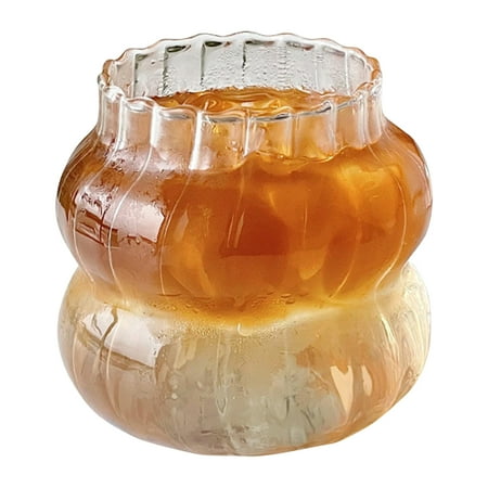 

Ripple Drinking Glasses - Modern Kitchen Vintage Wavy Drinking Glasses- Unique Origami Ribbed Glassware For Weddings Cocktails Glass Cup Coffee Mug