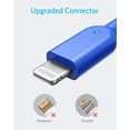 thumbnail image 2 of Anker Powerline II Lightning Cable 6ft Data Sync Charging for iPhon, MFi Certified |Blue, 2 of 6