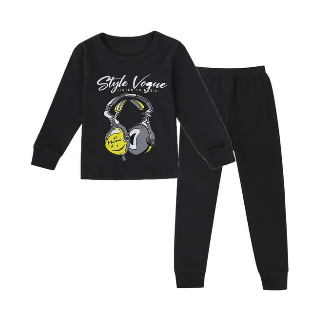 Ensemble de Pyjama Mélange pour Filles, Deux Pièces, Haut à Manches Courtes et Pantalon Long pour des Nuits Confortables
