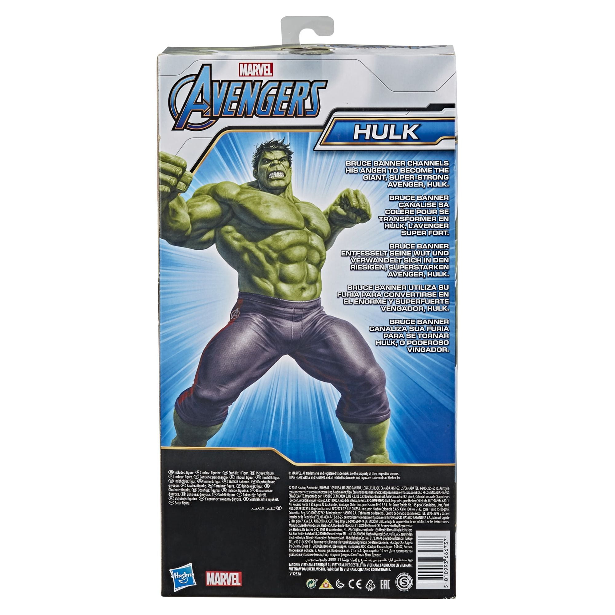 Marvel Avengers Titan Hero Series Blast Gear Deluxe Hulk Action Figure,  30-cm Toy, Inspired byMarvel Comics, for Children Aged 4 and Up,Green