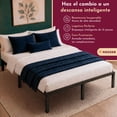 thumbnail image 4 of Base Cama Queen Size Plegable Acero 203x152x36 cm Soporte 850kg Estructura Metalica Reforzada, 4 of 10