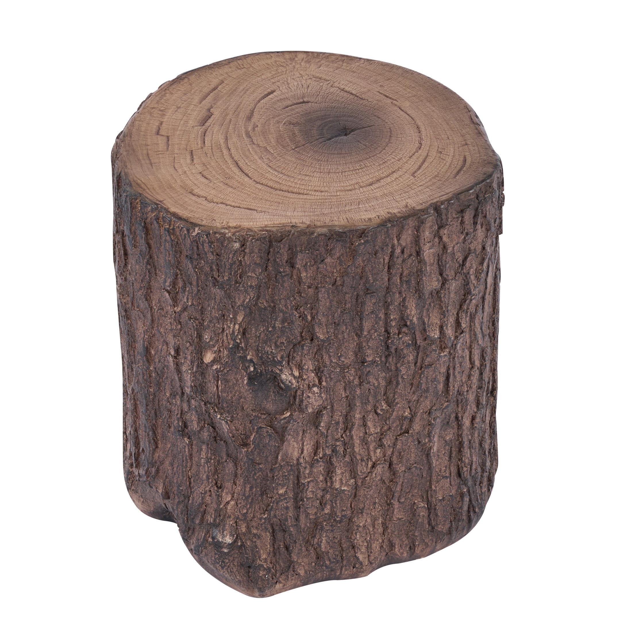 Christopher Knight Home 15.3” Tree Stump Side Table, MGO Accent Table with Realistic Wood Texture, Brown