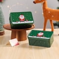 thumbnail image 1 of 1Pc Christmas Square Tinplate Can Candy Box Gift Storage Box Biscuit Can Metal Can Home Storage Box  Candy Cans Kids Gift, 1 of 6