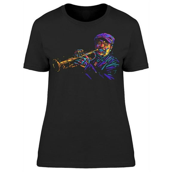 Trumpet Player, Jazz  T-Shirt Women -Image by Shutterstock, Female Small
