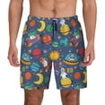 thumbnail image 2 of Goofa Cartoon Space Printed Men's Swim Trunks Board Shorts Quick Dry Mens Swimming Trunks with Compression Liner,Breathable Fit Hawaii Beach Shorts-Medium, 2 of 9