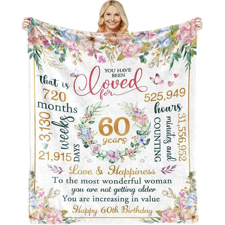 60th Birthday Gifts For Women, Happy 60th Birthday Gifts For Her Best  Friend Mom Sister Wife Girlfriend Coworker Turning 60, Gift For 60 Year Old