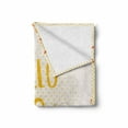 thumbnail image 2 of Hello Sunshine Soft Flannel Fleece Throw Blanket, Halftone Motif Background with Doodle Style Vintage Sun, Cozy Plush for Indoor and Outdoor Use, 60" x 80", Orange Yellow, by Ambesonne, 2 of 6