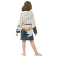 thumbnail image 7 of FORMRS Niños Bathrobe Unisex Hooded Robe Soft Plush Pajamas Sleepwear, Size 10-12T, Abstract Landscape, 7 of 7