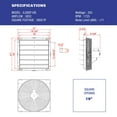 thumbnail image 3 of Iliving 18 Inch Single Speed Shutter Exhaust Fan, Wall-Mounted, 18", 3 of 4