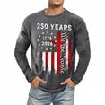 thumbnail image 6 of 250 Anniversary Long Sleeve T Shirt Sporty Athletic Crew Neck 250Th Mens Graphic Tees Grey S, 6 of 6