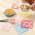 thumbnail image 4 of Mantel individual aislante floral con forma de corazón, decoración de cocina, resistente al calor, de goma, para escritorio de estudio.,Wsvlmg, 4 of 9