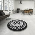 thumbnail image 4 of Ahgly Company Machine Washable Indoor Rectangle Transitional Night Black Area Rugs, 4' x 6', 4 of 7