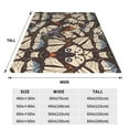 thumbnail image 3 of Bixox Fleece Blanket Vector Butterflies Pattern Super Soft Double-Sided Microfiber Flannel Blanket for Sofa, Bed, Couch, Suitable for All Seasons - 80"x60", 3 of 5