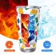 thumbnail image 6 of 20oz Car Cup Three-Piece Set Of Single Silver Edge No Smell Easy To Carry Heat Preservation For Daily Car Sports Travel Multi-Colored Building Blocks, 6 of 8
