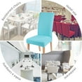 thumbnail image 5 of Chair Cover, Stretch Chair Seat Cover Removable Washable Dining Room Stool Chair Slipcovers Chair Protective Seat Covers(Candy Blue+6 pcs), 5 of 5