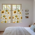thumbnail image 3 of Vintage Sunflower Kitchen Curtains 54 Inch Length, Summer Botanical Farmhouse Floral Tiers Curtains for Bathroom Bedroom Cafe, Light Filtering Small Window Treatment Short Drapes 2 Panels 42"Wx54"L, 3 of 8
