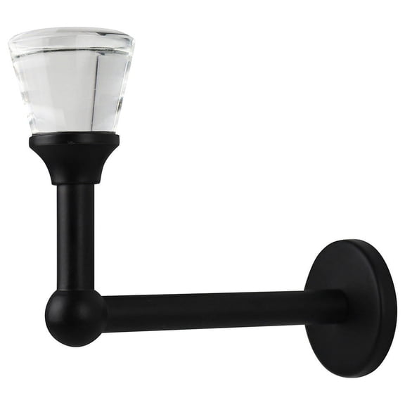 Urbanest Decorative Curtain Holdbacks for Drapes and Curtains, Classic Metal Drapery Tiebacks, Window Curtain Holdback Hooks, 1 Piece, Black