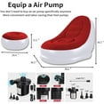 thumbnail image 3 of KAERMU Inflatable Collection Outdoor Flocking Waterproof Recliner with Footstool and Air Pump, Red, 3 of 7