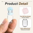 thumbnail image 3 of Uxcell 12 Pcs Clear Glass Vials with Snap Top Cap, 1.5ml Small Liquid Sample Vial Leak-Proof Portable Liquid Storage Empty Vial for Perfume Essential Oil Reagents, Blue, 3 of 7