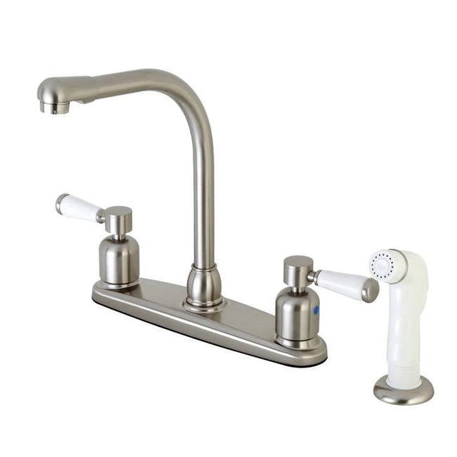Kingston Brass FB718DPL Paris Centerset Kitchen Faucet, Brushed Nickel