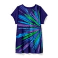 thumbnail image 3 of Swim 365 Women's Plus Size Longer-Length Notch-Neck Short-Sleeve Swim Tunic, 3 of 6