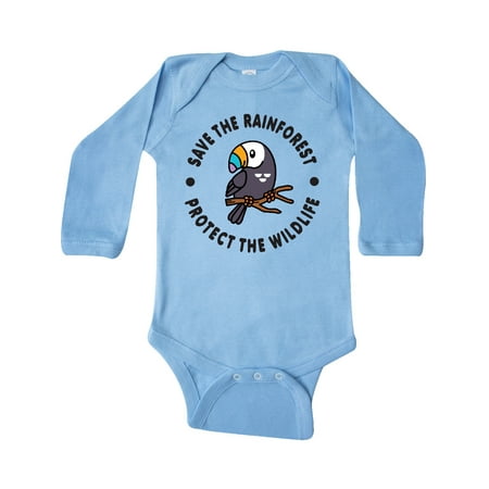 

Inktastic Save the Rainforest Protect the Wildlife with Toucan Gift Baby Boy or Baby Girl Long Sleeve Bodysuit