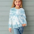 thumbnail image 4 of Cethrio Long Sleeve Tops for Girls, Casual Tie Dye Crew Neck Pullover Kids Clothes Multicolor Size 4-5 T, 4 of 6