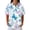 Blue, variant on Hawaiian Shirts for Womens Plus Size Casual Henley Waffle Knit Button-Up Top Short Sleeve Polo Shirt
