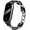 Blacksilver, variant on Band Compatible with Xiaomi Smart Band 8 Strap, Stainless Steel Leather Ring Chain Belt Miband 8 Straps Breathable Belt Elegant Replacement Watch Band for Ladies