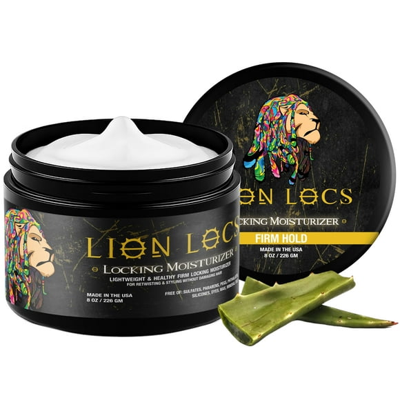 Lion Locs Hair Locking Dreads Hidratante para rastas Locks Microlocs Interlocks Braidlocks Trenzas Fauxlocs Twistlocks o Sisterlocks (8oz) (Firme)