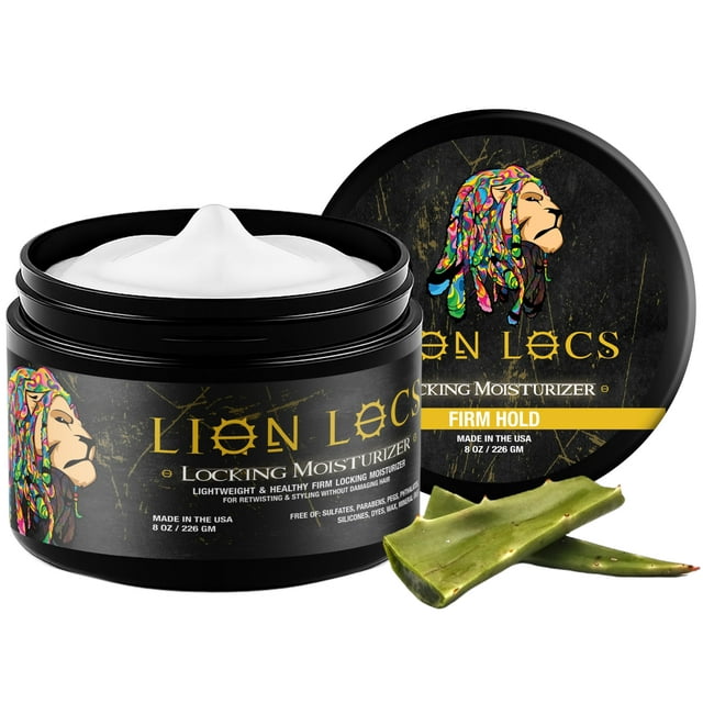 Lion Locs Hair Locking Dreads Hidratante para rastas Locks Microlocs Interlocks Braidlocks Trenzas Fauxlocs Twistlocks o Sisterlocks (8oz) (Firme)