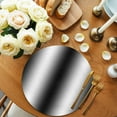 thumbnail image 2 of Black White Round 13 Inch Placemats Set of 2, Gradient Gray Monochrome Minimalist Stripe HeatResistant Non Slip Place Mats for Dining Table, Wipeable Braided Kitchen Table Mats for Housewarming, 2 of 9