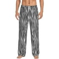 thumbnail image 2 of Lsque Zebra Skin Print Men's Pajama Pants, Lounge Pant - Comfortable Home Wear,Elastic Waistband, Stylish Design-XX-Large, 2 of 9
